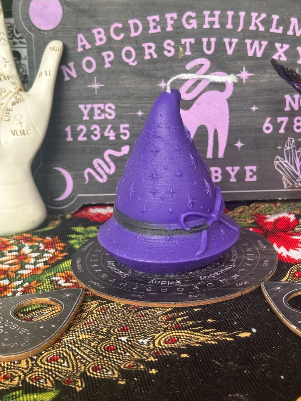 Purple Witch Hat Candle